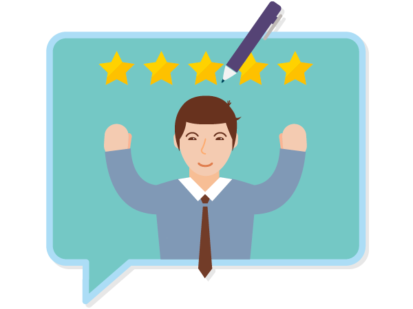 5 stars customer satisfaction