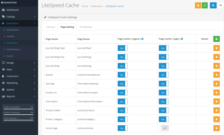 lscache-opencart-configuration-page-setting.png